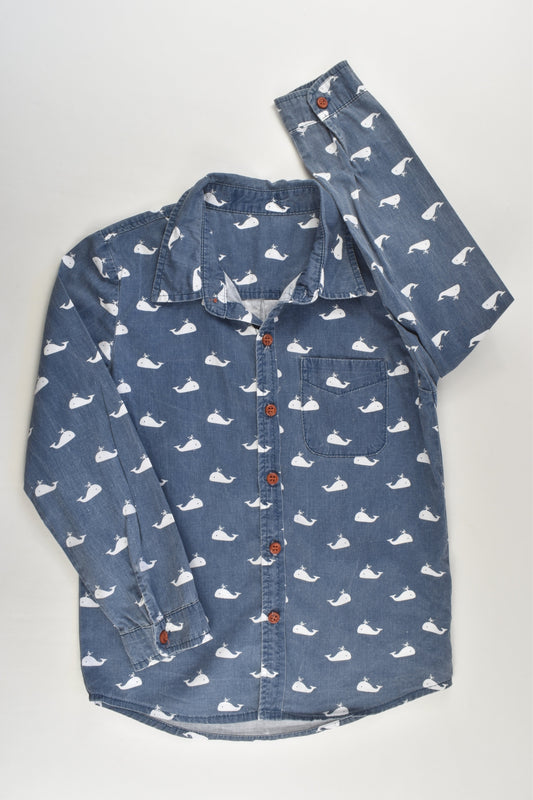 Brand Unknown Size 6 Faded-look Whale Shirt