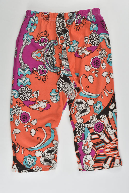 Brand Unknown Size approx 0-1 Orange Mix Lightweight Stretchy Pants