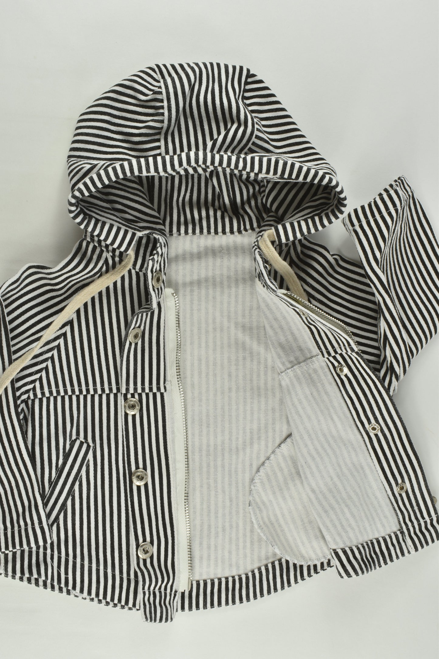 Brand Unknown Size approx 0-1 Striped Hooded Jacket