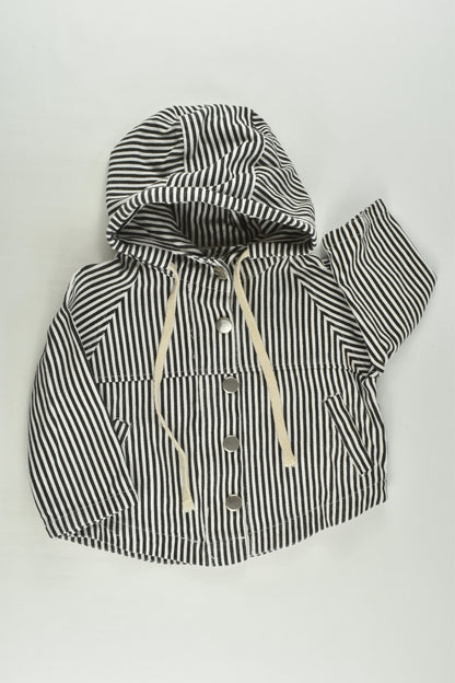 Brand Unknown Size approx 0-1 Striped Hooded Jacket