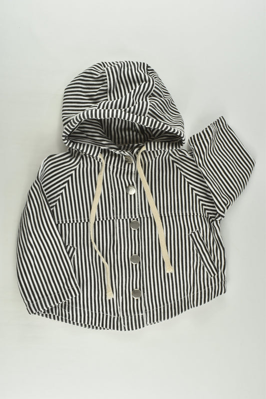 Brand Unknown Size approx 0-1 Striped Hooded Jacket