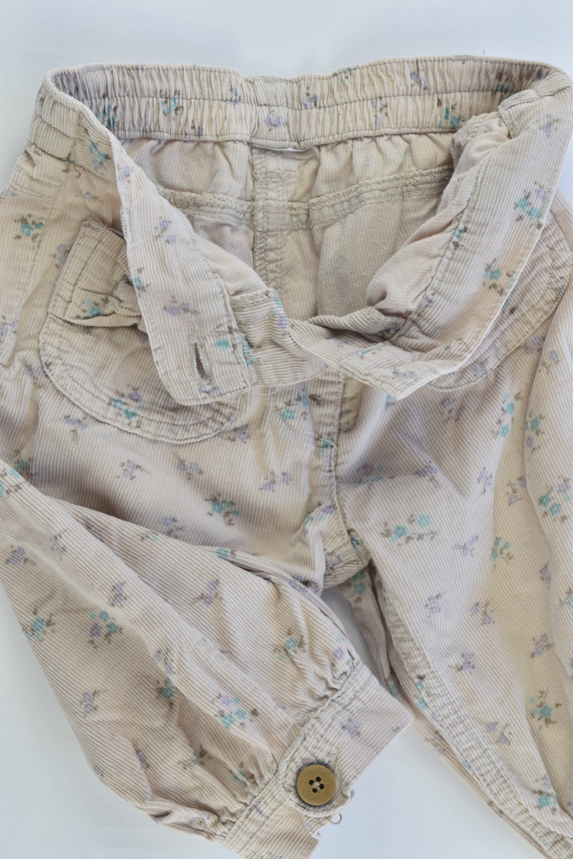 Brand Unknown Size approx 0 Floral Lightweight Cord Pants
