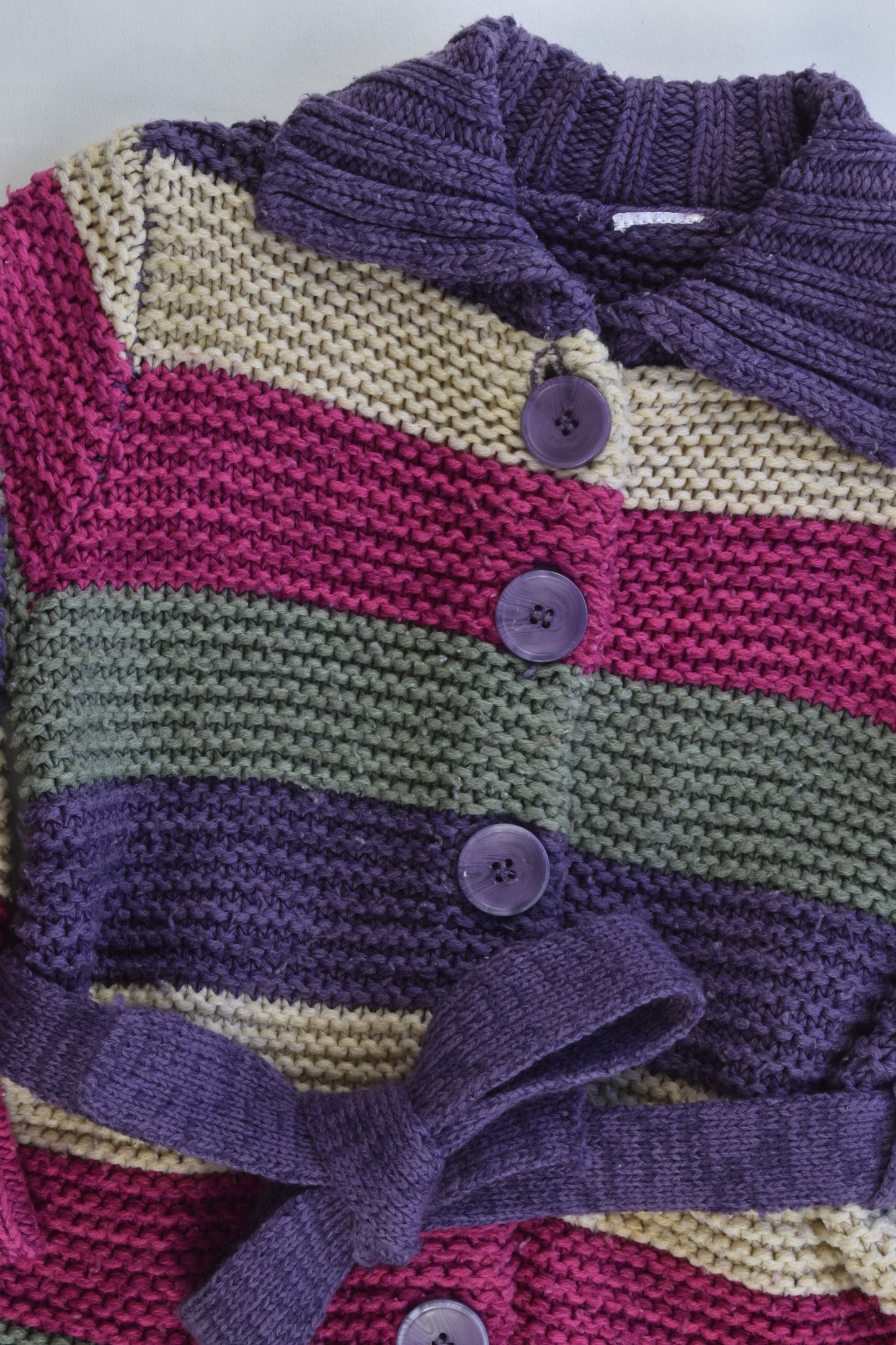 Brand Unknown Size approx 2 Striped Knitted Cardigan