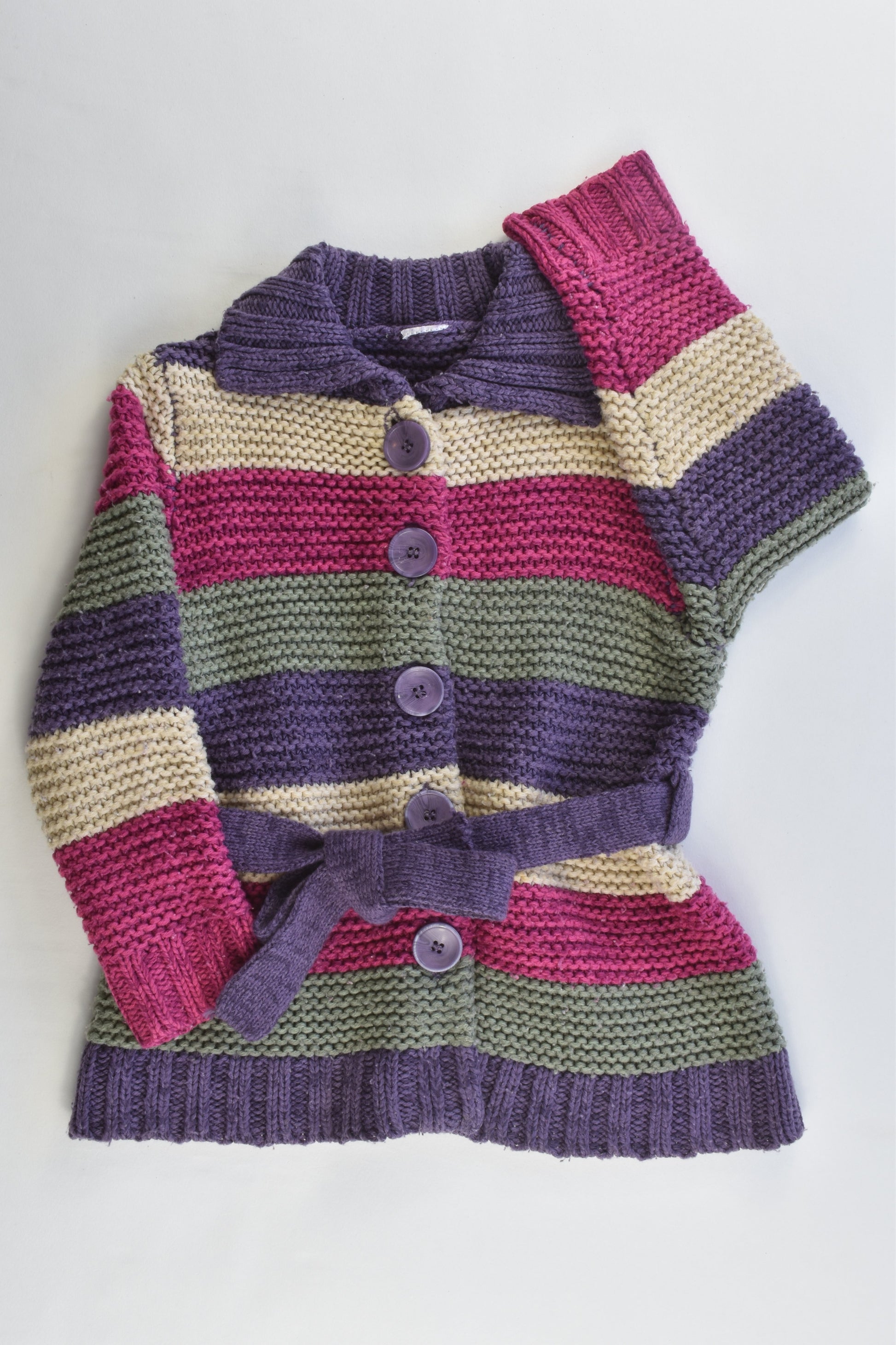 Brand Unknown Size approx 2 Striped Knitted Cardigan