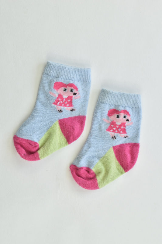 Brand Unknown size approx 3-9 months Socks