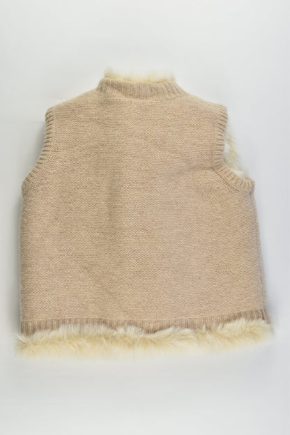 Brand Unknown Size approx 3 Knitted Furry Lined Warm Vest