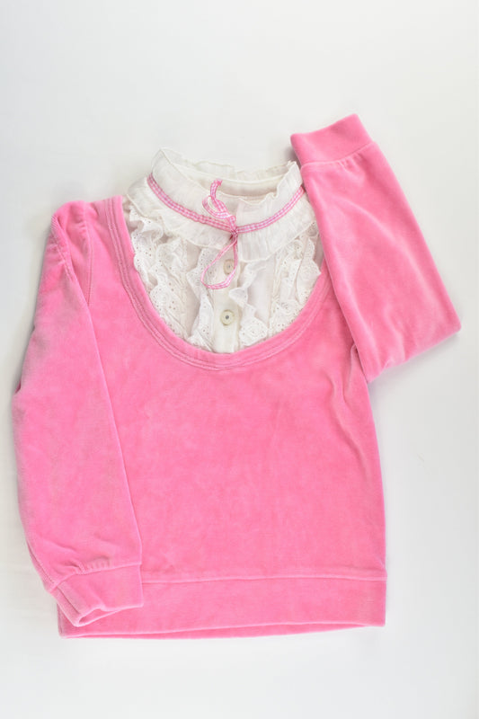 Brand Unknown Size approx 4 Vintage (?) Velour Top