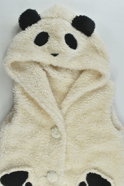 Brand Unknown Size approx 6-8 Fluffy Panda Vest