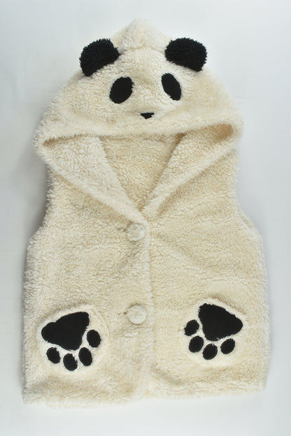 Brand Unknown Size approx 6-8 Fluffy Panda Vest