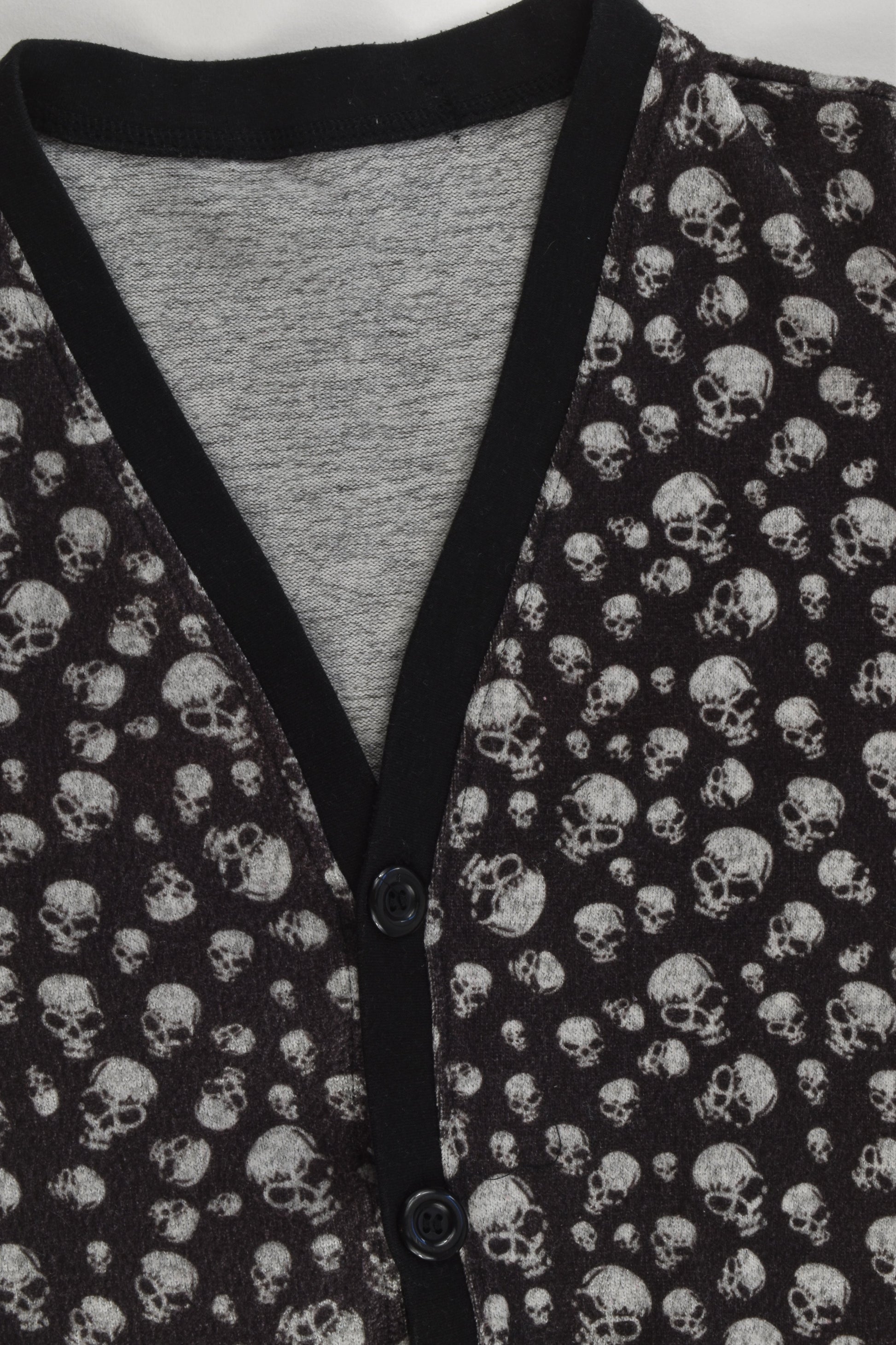 Brand Unknown Size approx 6 Skulls Grandpa Cardigan