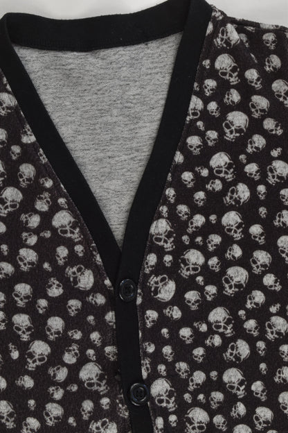 Brand Unknown Size approx 6 Skulls Grandpa Cardigan