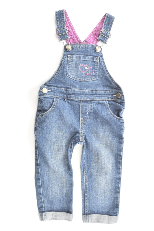 Breakers Size 1 Stretchy Denim Overalls