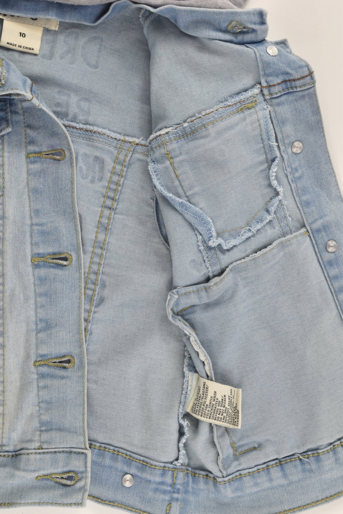 Breakers Size 10 Hooded Stretchy 'Dream Big' Denim Vest