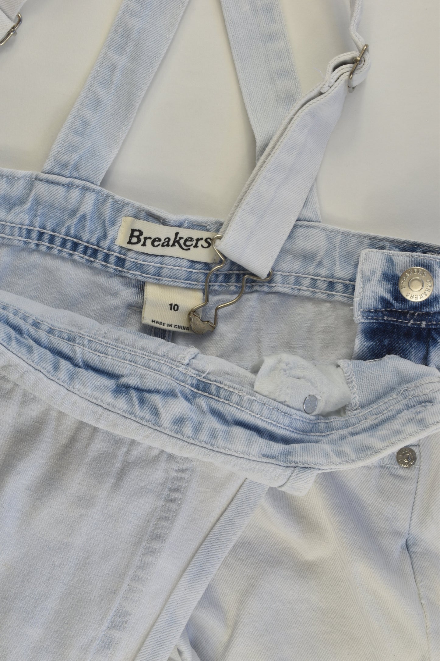Breakers Size 10 Short Denim Overalls