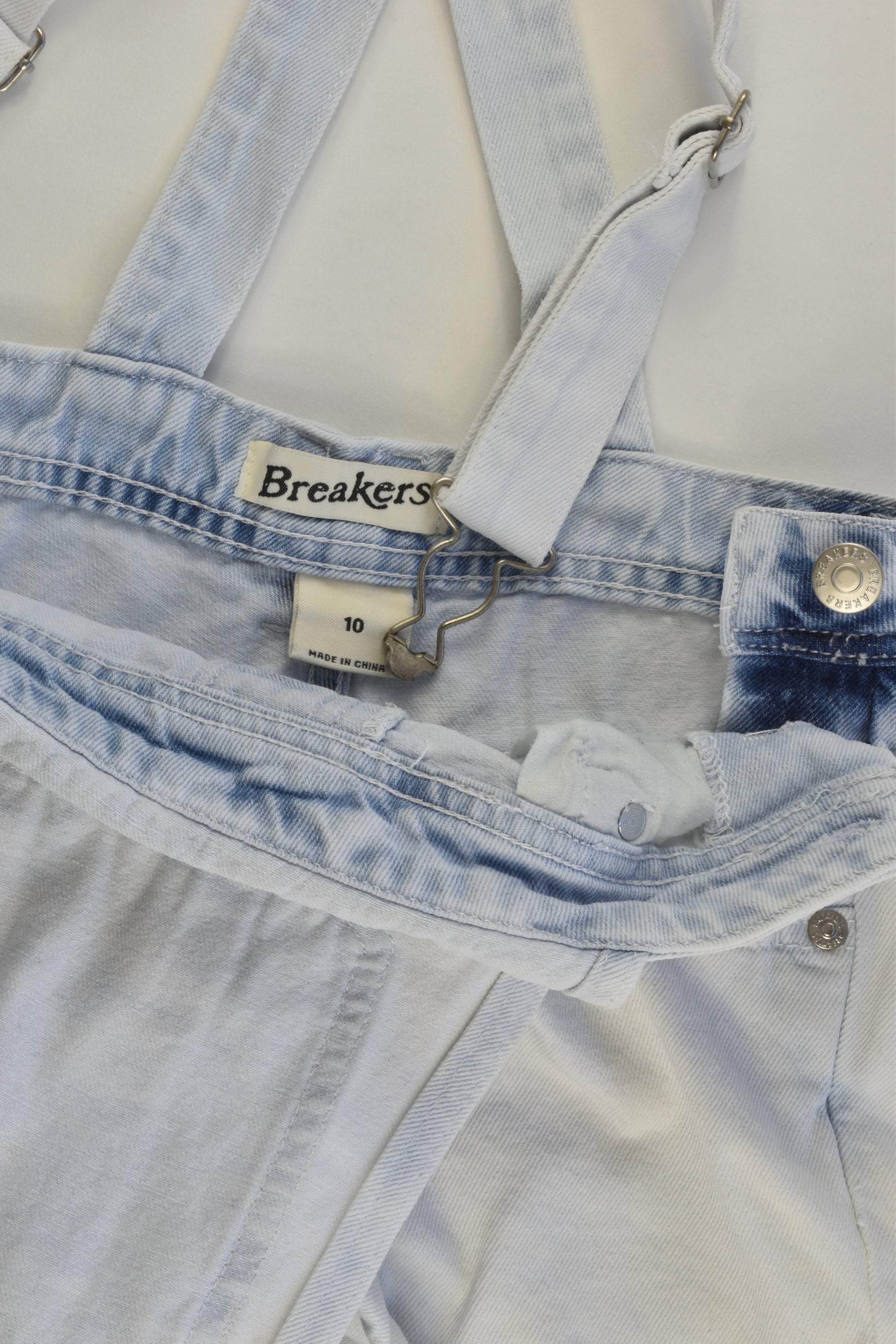 Breakers Size 10 Short Denim Overalls