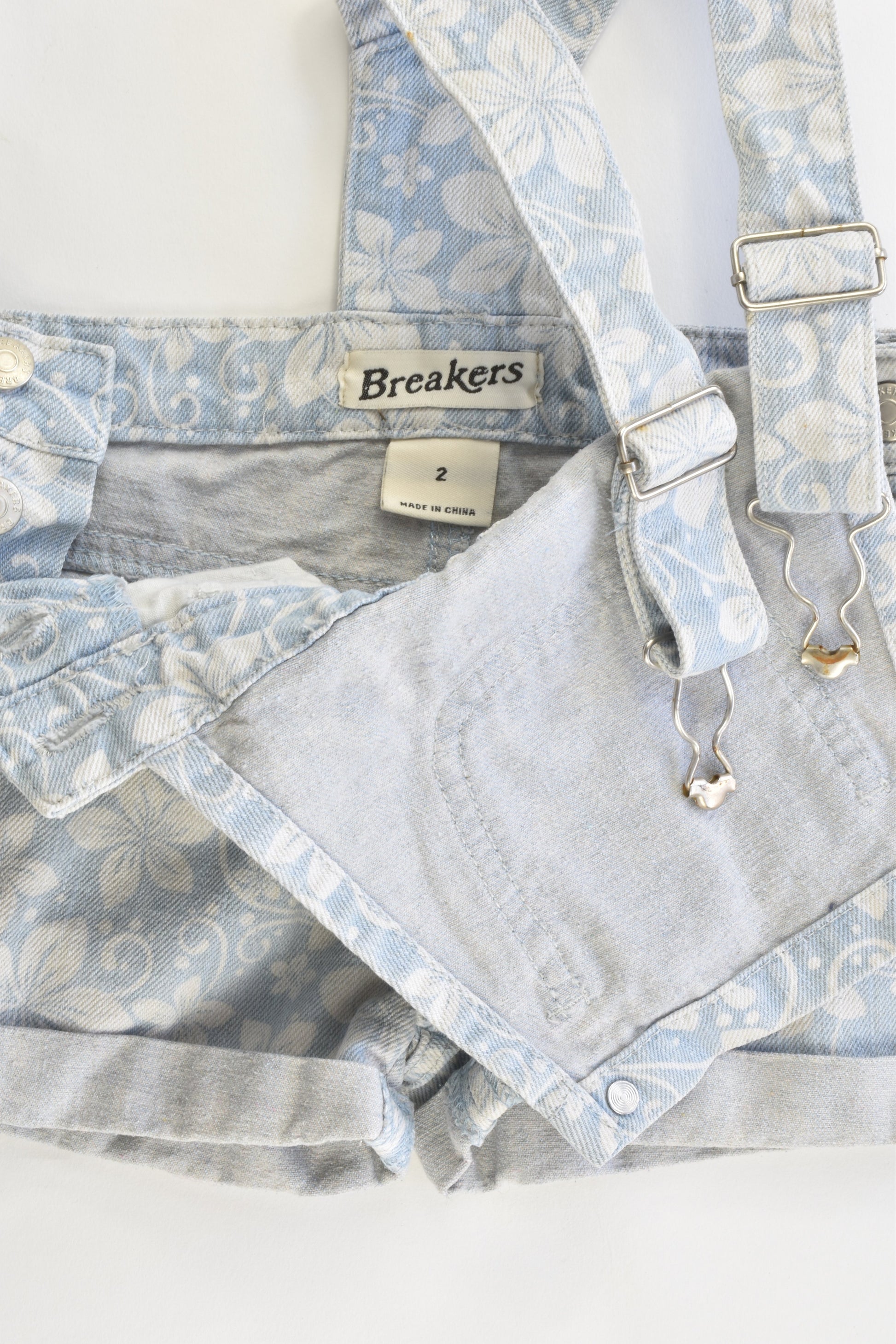 Breakers Size 2 Soft and Stretchy Short Overalls