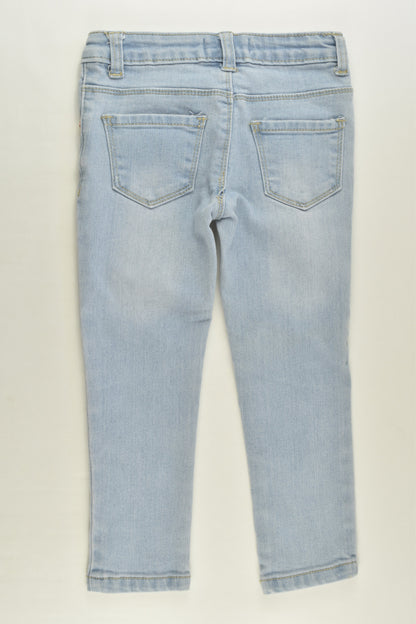 Breakers Size 3 Stretchy Unicorn and Rainbow Denim Pants