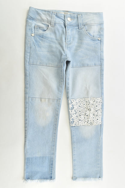Breakers Size 4 Stretchy Denim Pants with Lace Detail