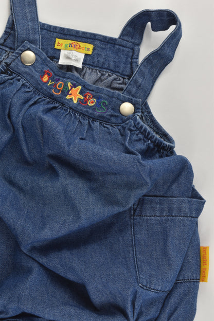 Bright Bots Size 1 (84 cm) Short Denim Playsuit