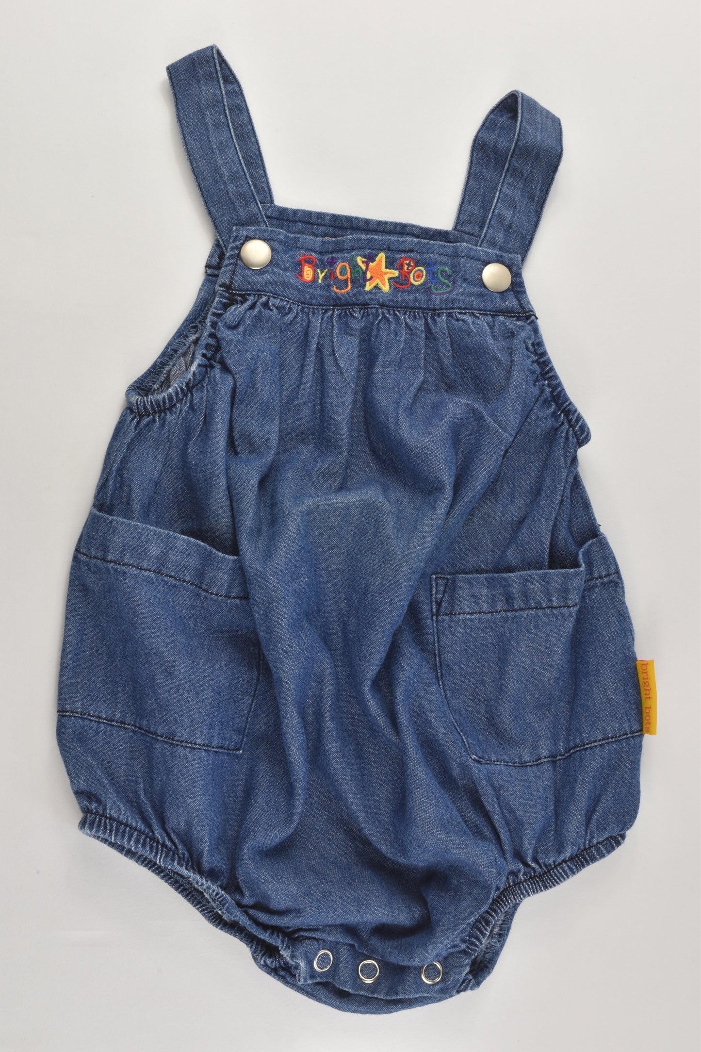 Bright Bots Size 1 (84 cm) Short Denim Playsuit