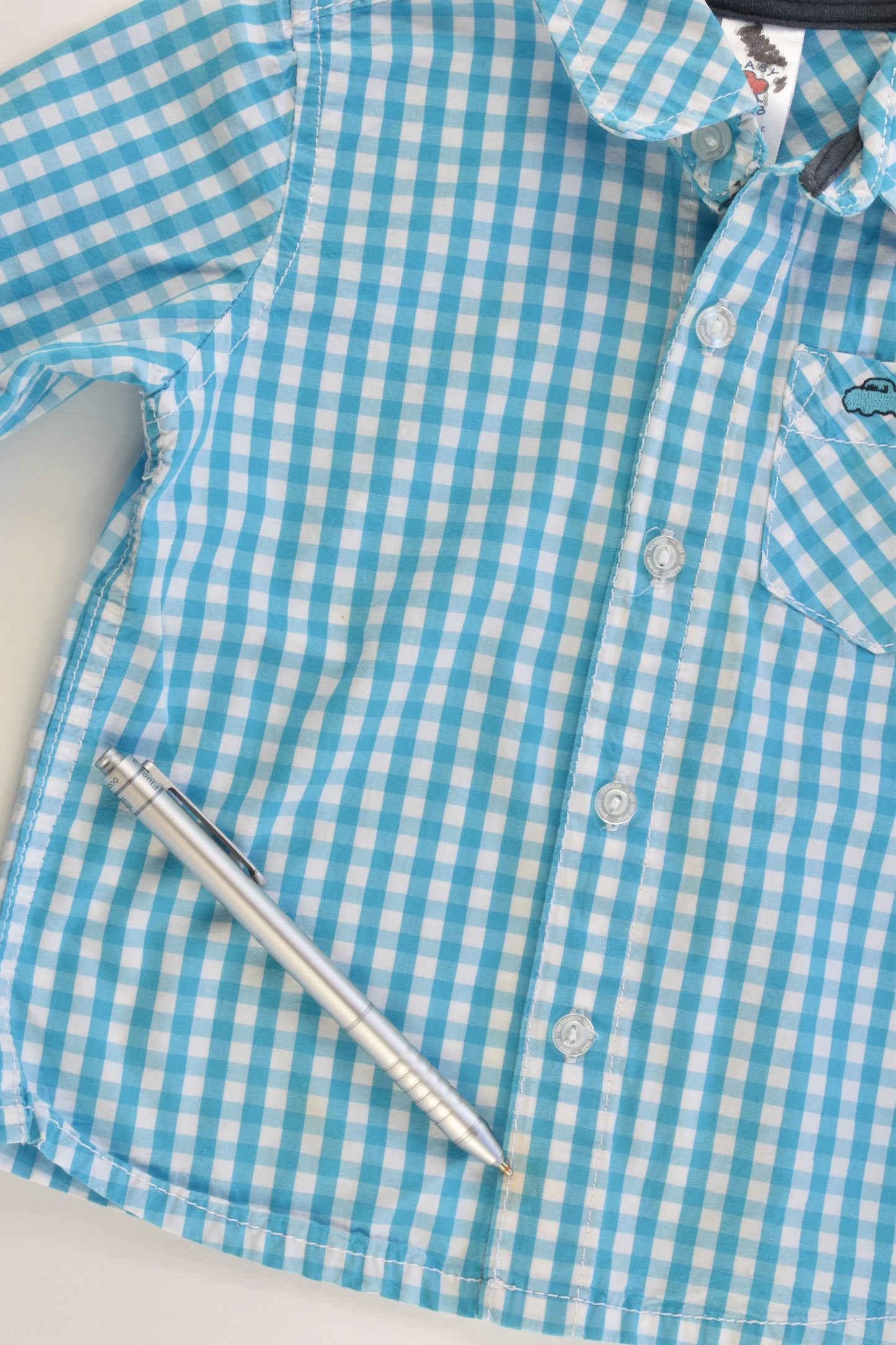 C&A (Germany) Size 0 (74 cm) Checked Collared Shirt
