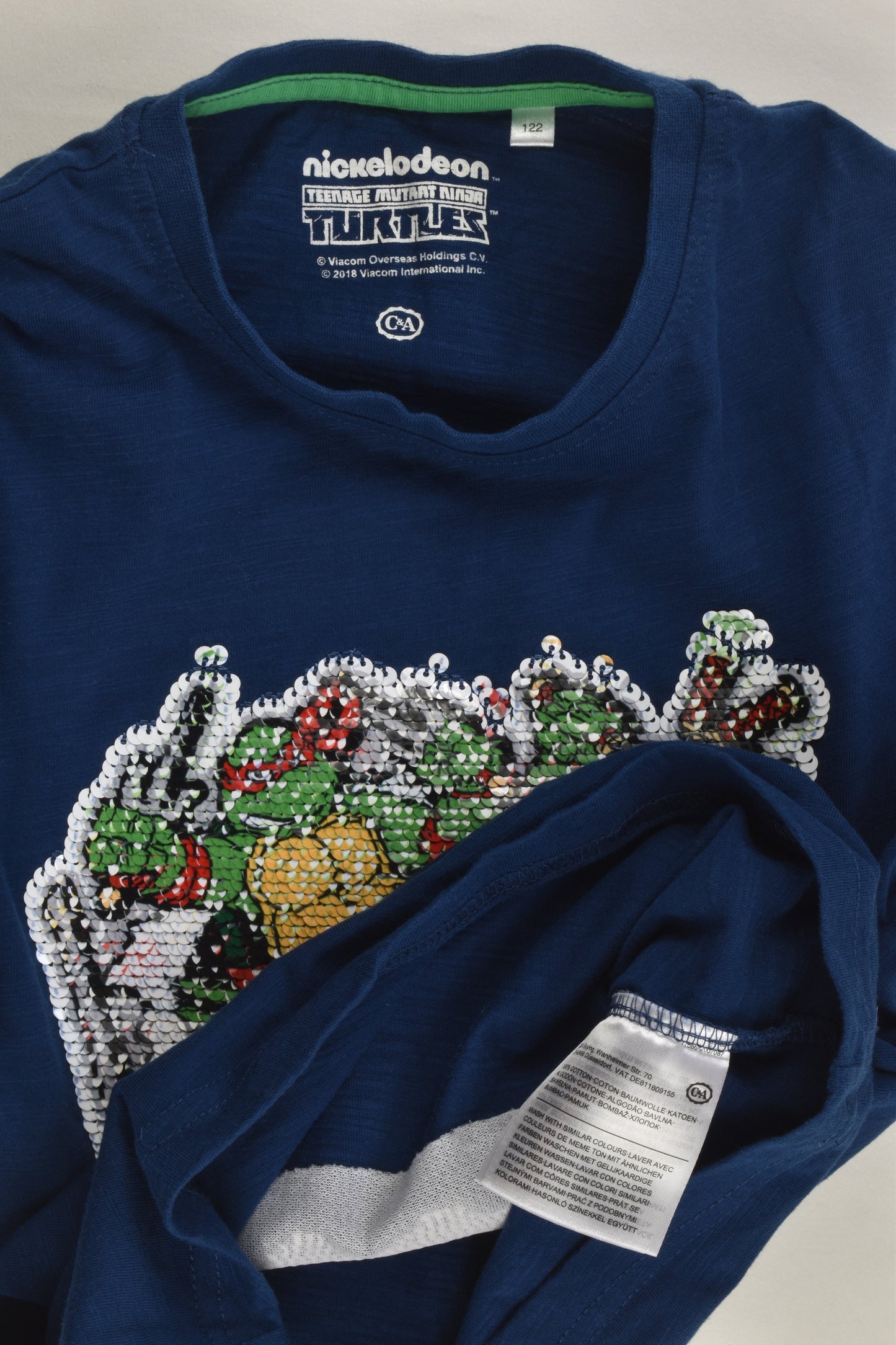 C&A Size 6-7 (122 cm) Ninja Turtles Sequins T-shirt