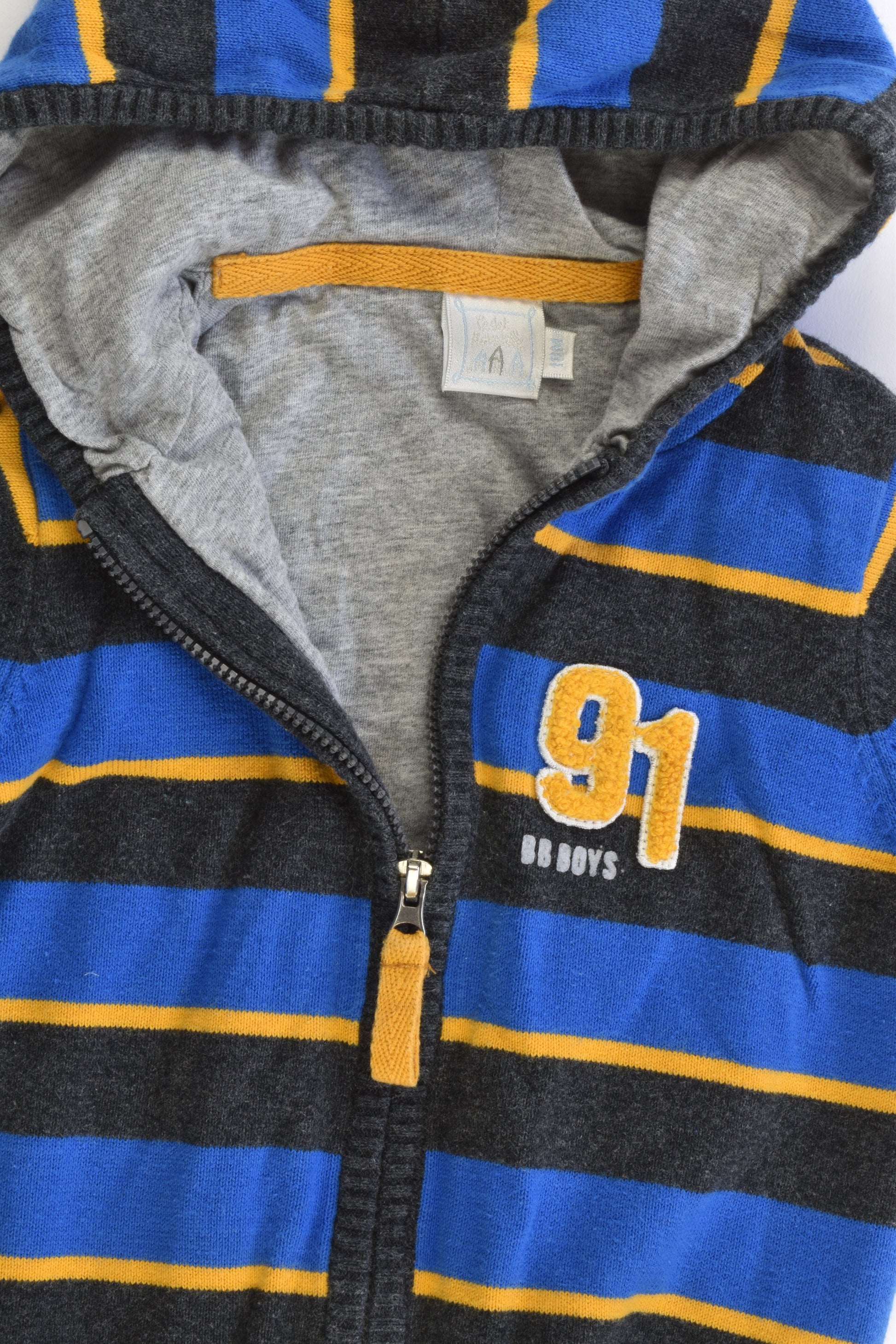 Cadet Rousselle (France) Size 1 (18 months) Lined Hooded Knitted Jumper