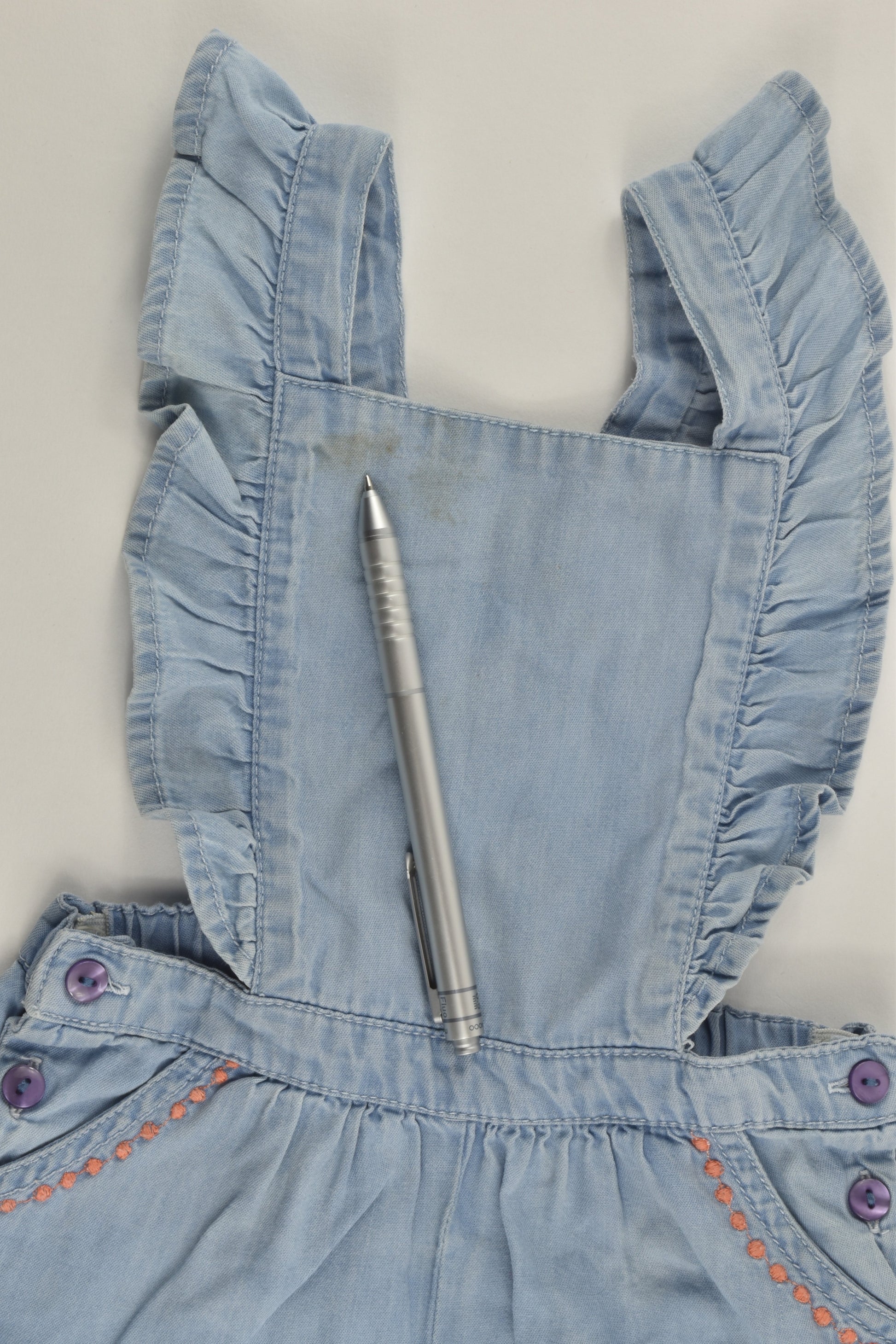 Cadet Rousselle (Paris) Size 00 (6 months) Lightweight Denim Short Overalls