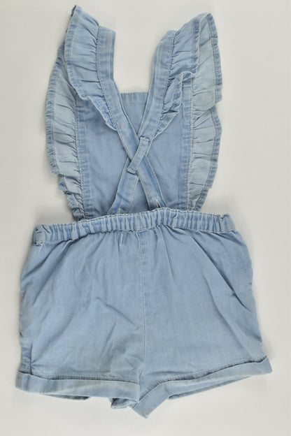 Cadet Rousselle (Paris) Size 00 (6 months) Lightweight Denim Short Overalls