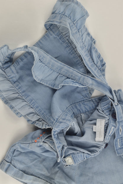 Cadet Rousselle (Paris) Size 00 (6 months) Lightweight Denim Short Overalls