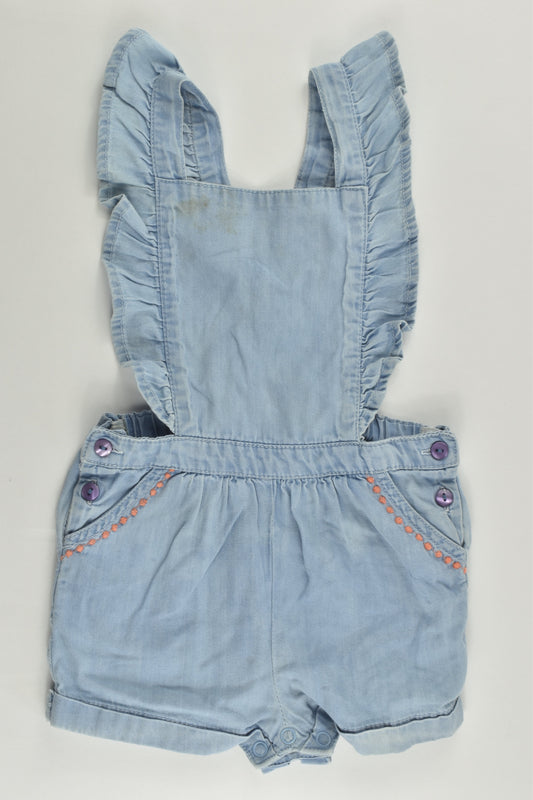 Cadet Rousselle (Paris) Size 00 (6 months) Lightweight Denim Short Overalls
