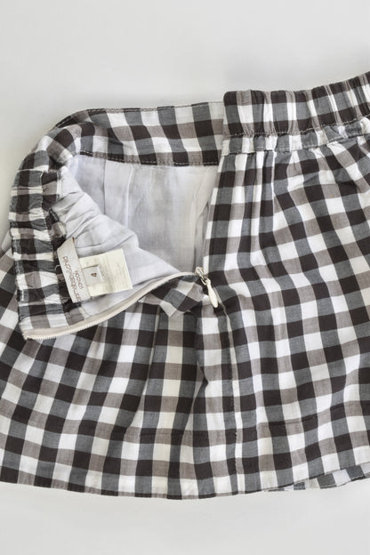 Caramel Baby & Child (London) Size 4 Checked Lined Skirt