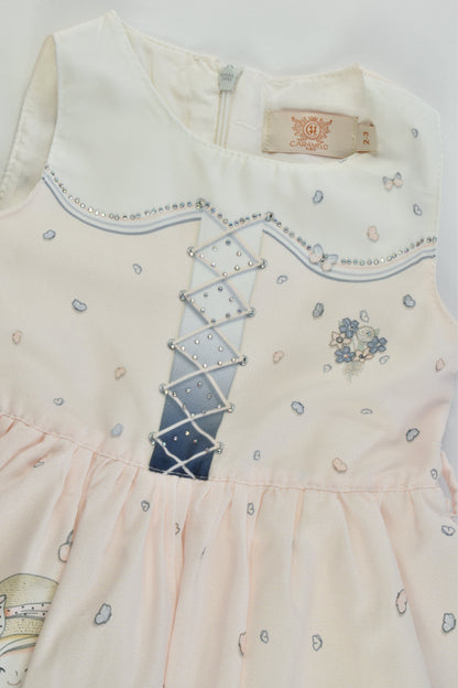 Caramelo Kids Size 2-3 Lined Girls and Mushroom Dress