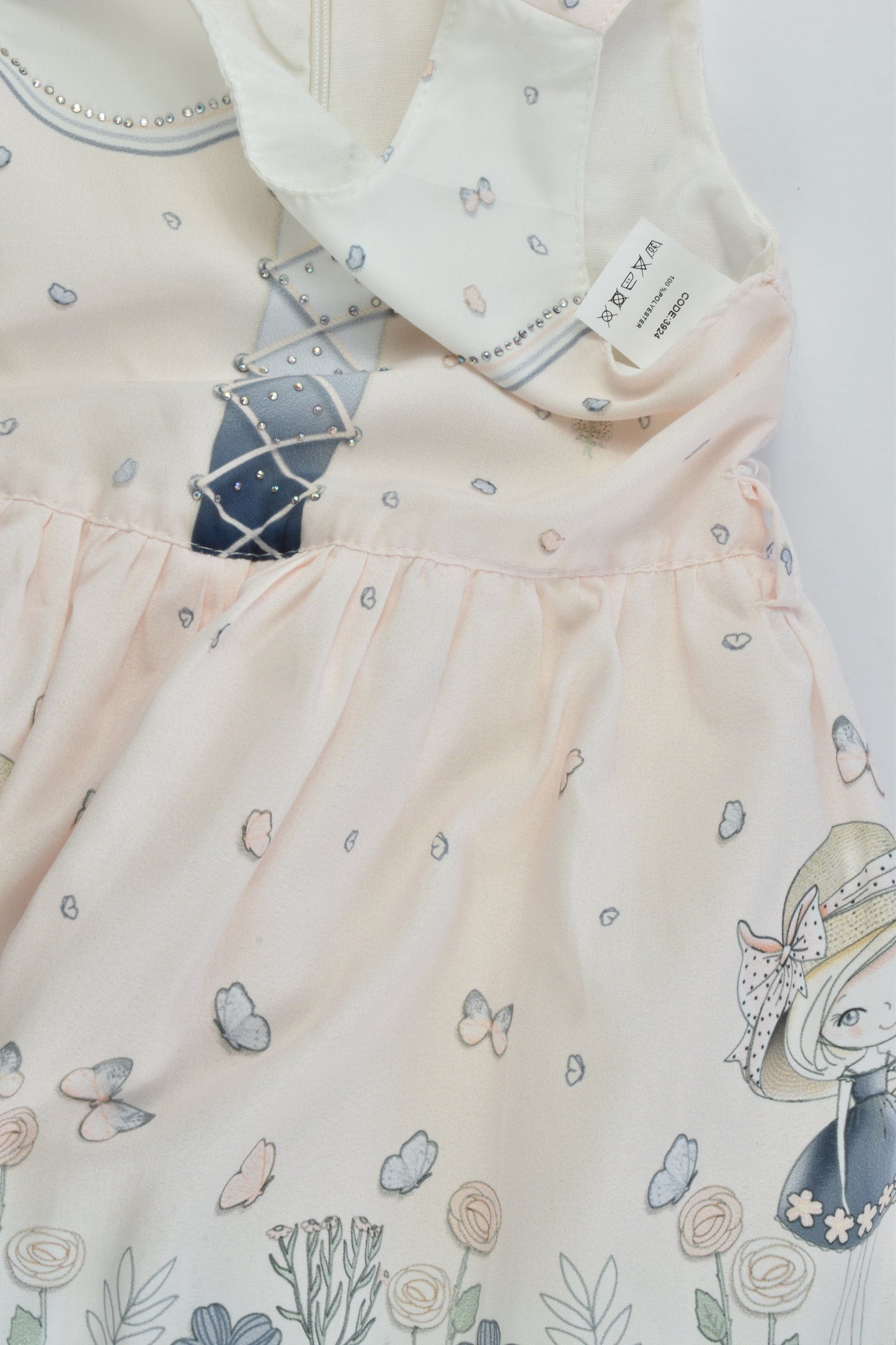 Caramelo Kids Size 2-3 Lined Girls and Mushroom Dress