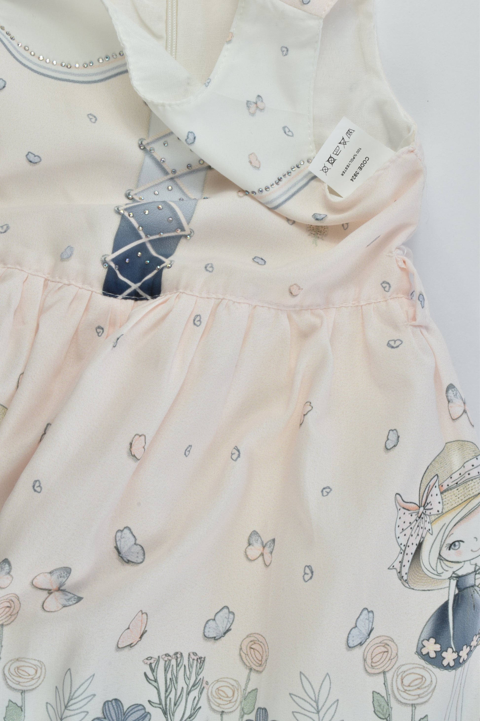 Caramelo Kids Size 2-3 Lined Girls and Mushroom Dress