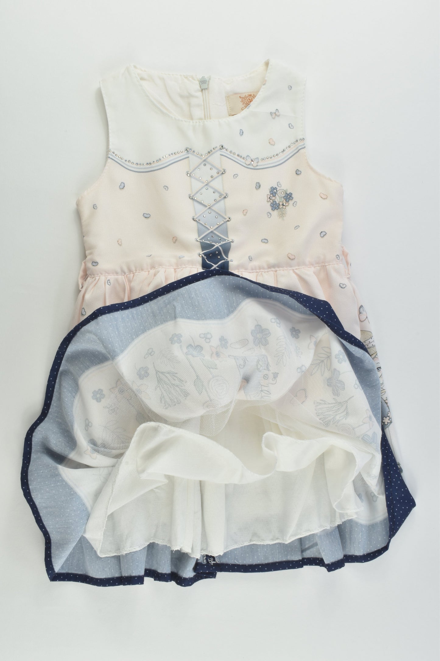 Caramelo Kids Size 2-3 Lined Girls and Mushroom Dress