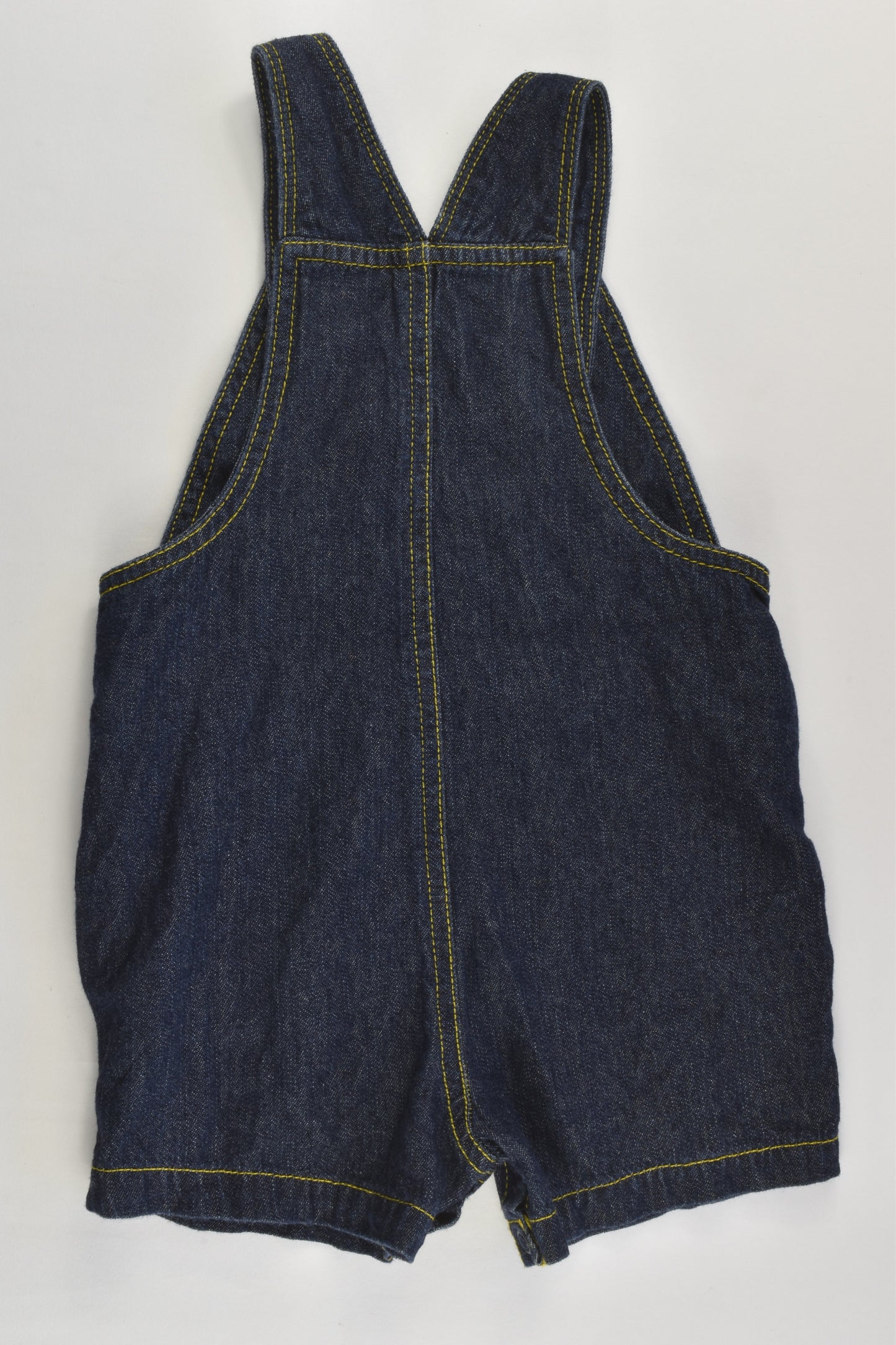 Carter's Size 0 (12 months) Lightweight Truck Short Denim Overalls