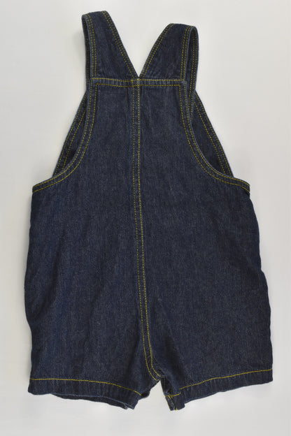 Carter's Size 0 (12 months) Lightweight Truck Short Denim Overalls