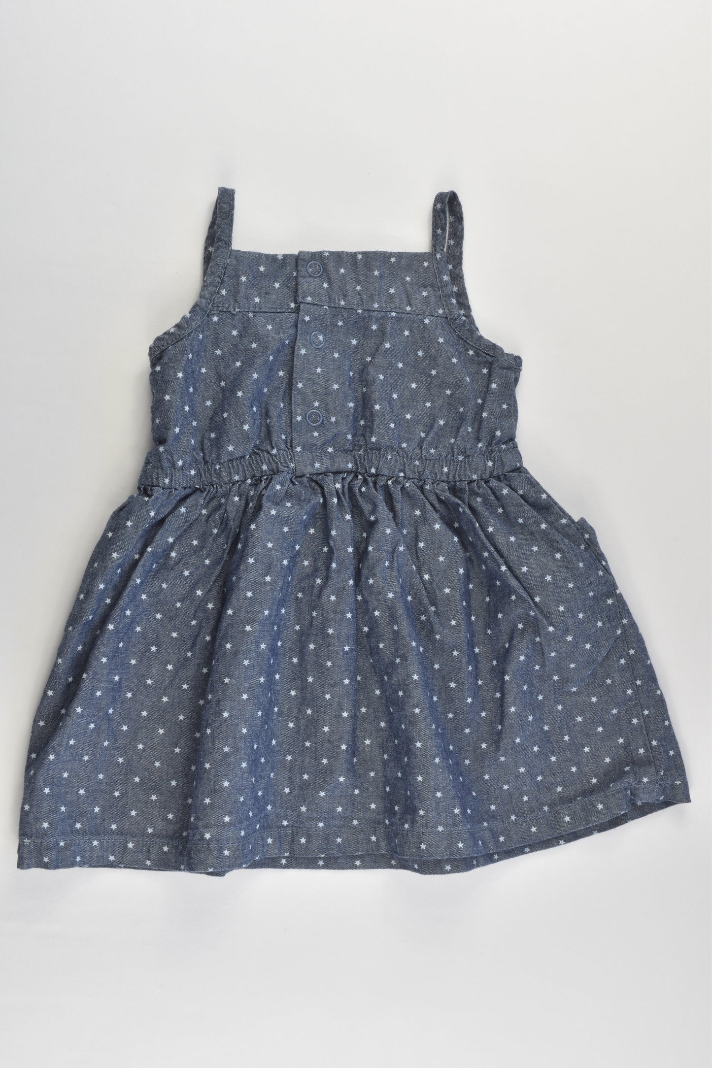 Carter's Size 0 (12 months) Stars Lightweight Denim Dress
