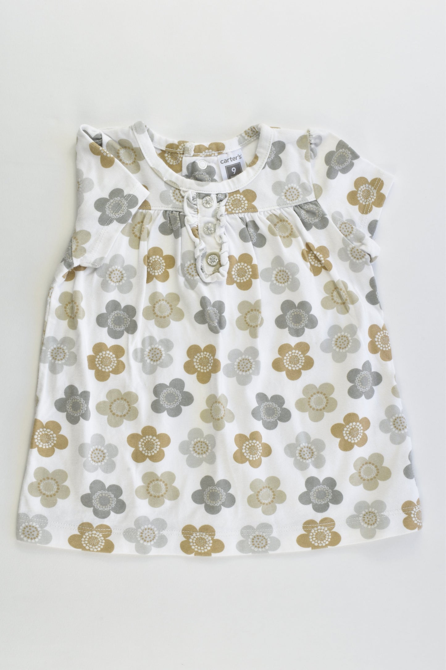 Carter's Size 0 (9 months) Floral T-shirt