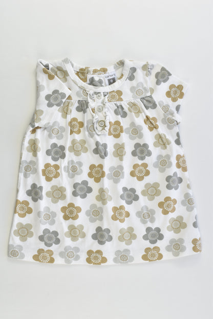Carter's Size 0 (9 months) Floral T-shirt