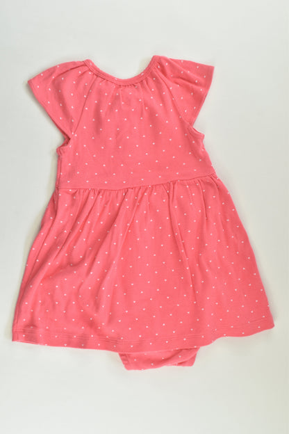 Carter's Size 0 (9 months) Love Hearts Dress with Bodysuit Underneath