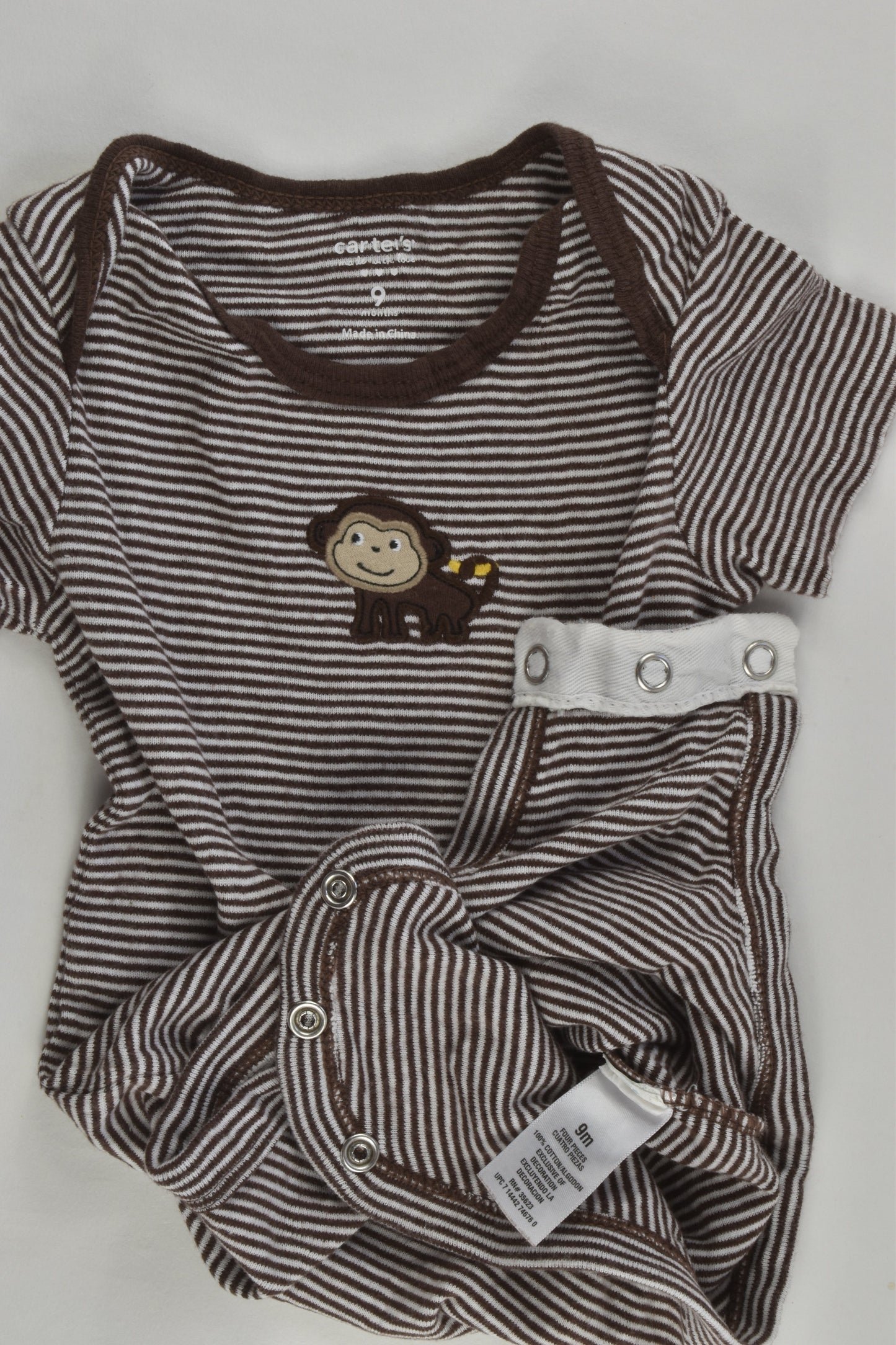 Carter's Size 0 (9 months) Monkey Bodysuit