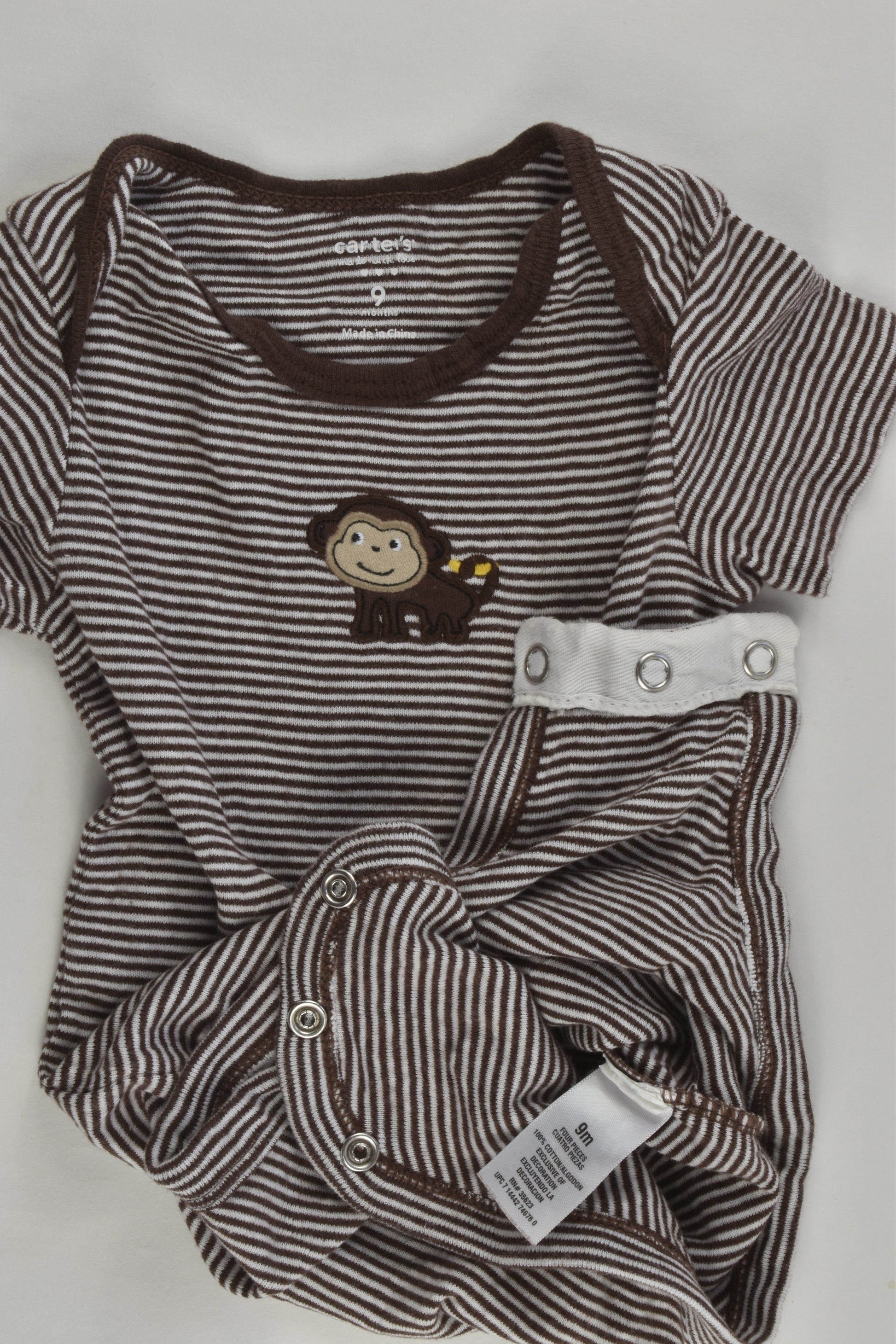 Carter's Size 0 (9 months) Monkey Bodysuit