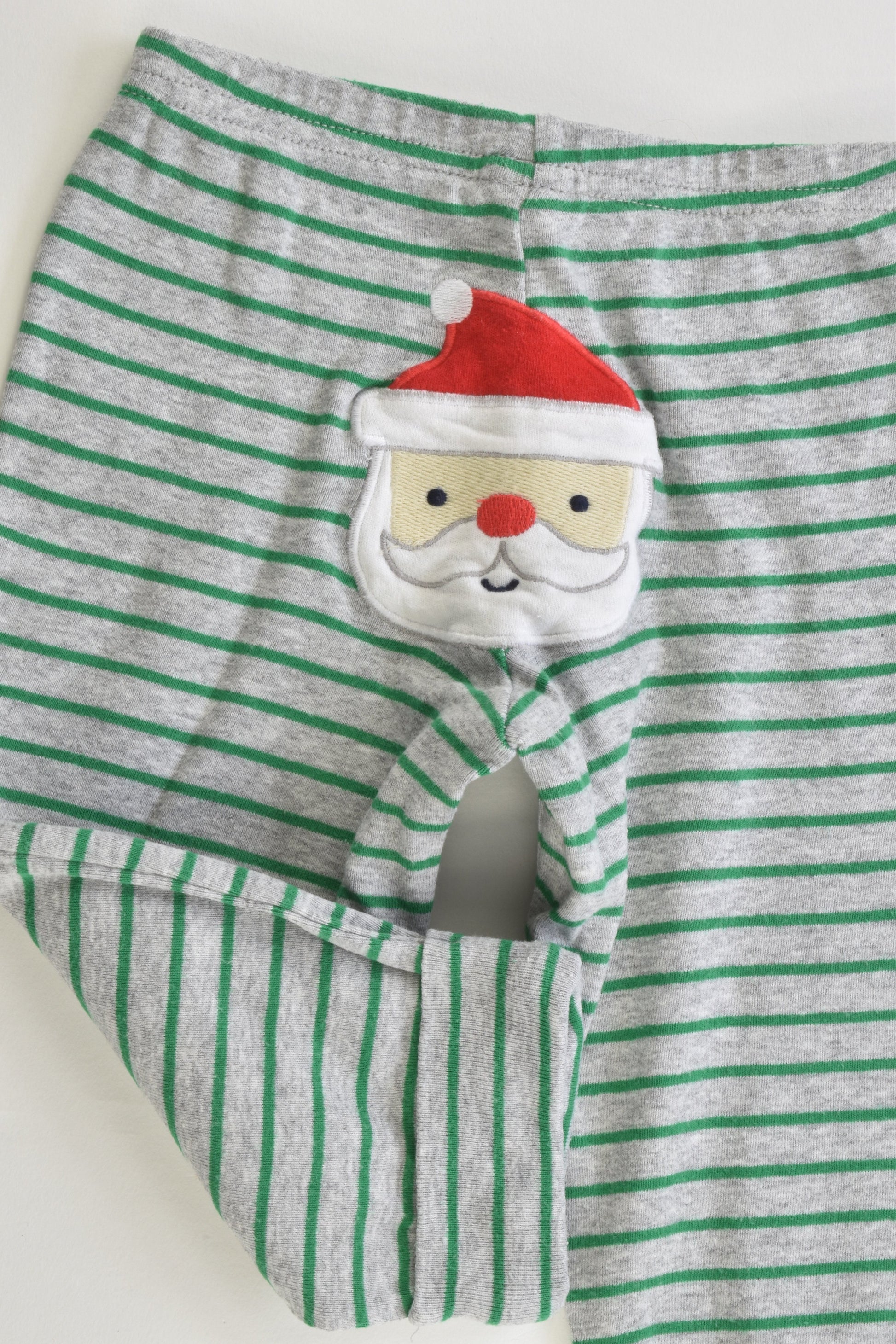 Carter's Size 0 Striped Santa at the Back Pants