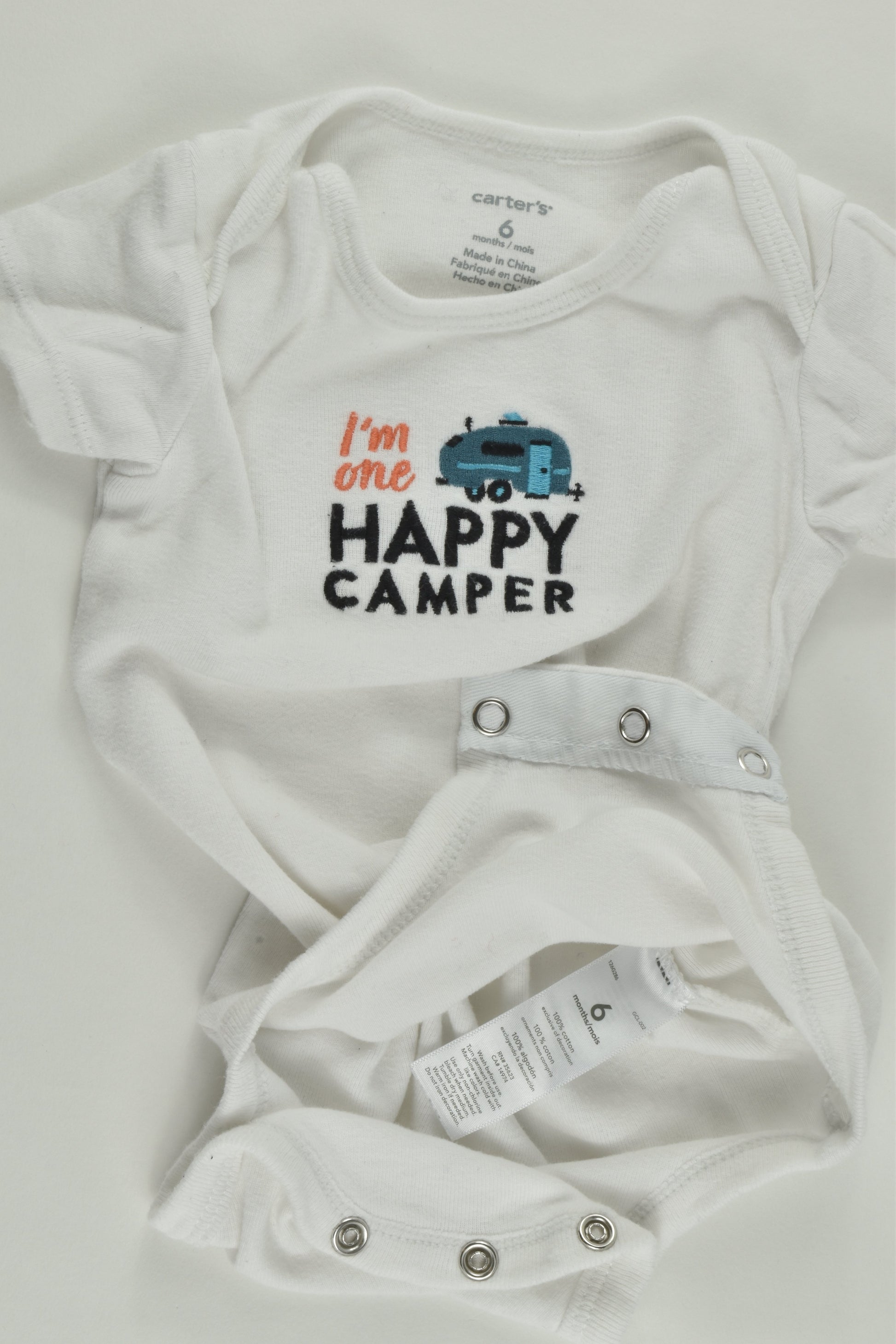 Carter's Size 00 (6 months) 'I'm One Happy Camper' Bodysuit