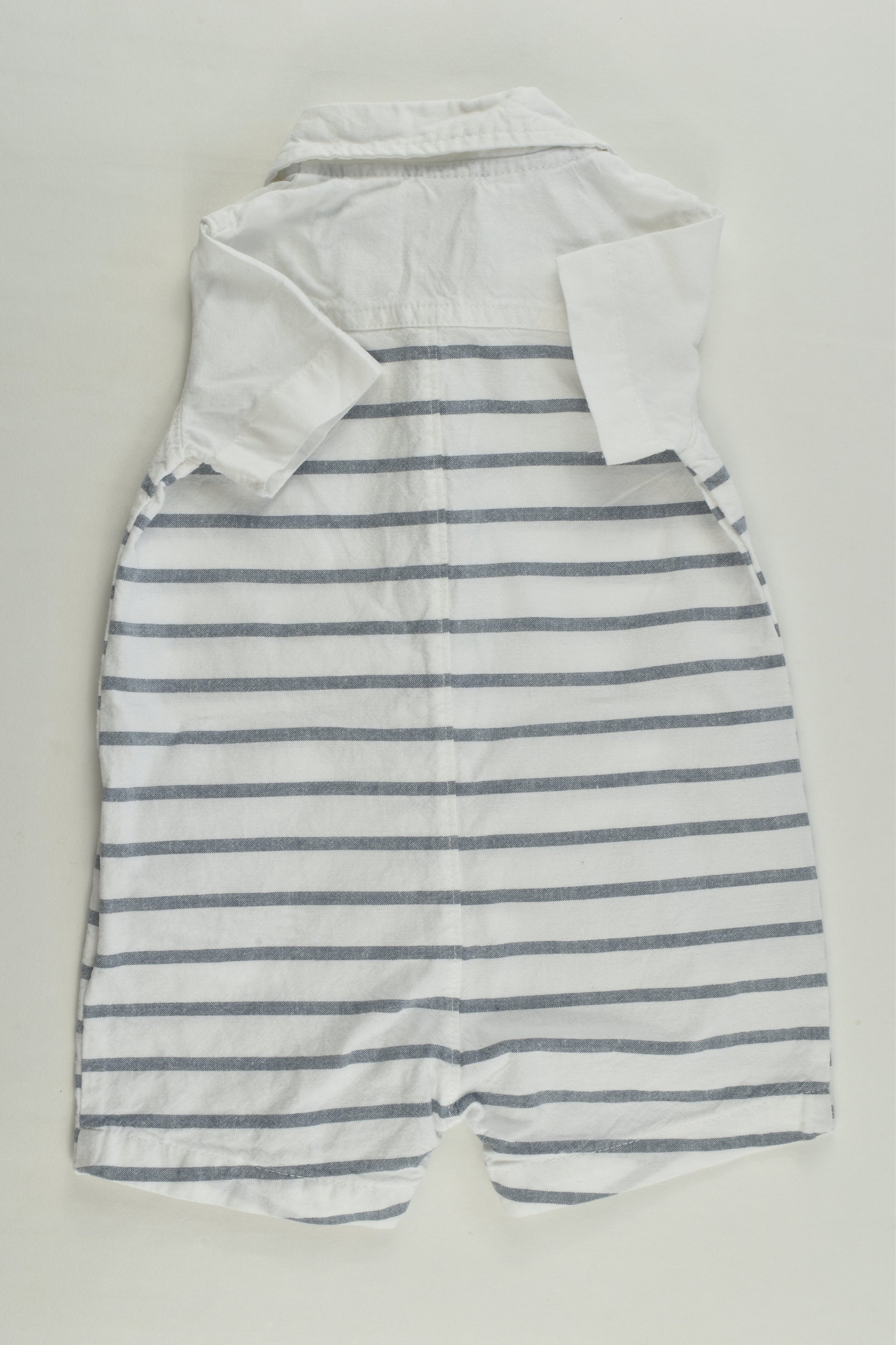 Carter's Size 000 (3 months) Striped Collared Romper