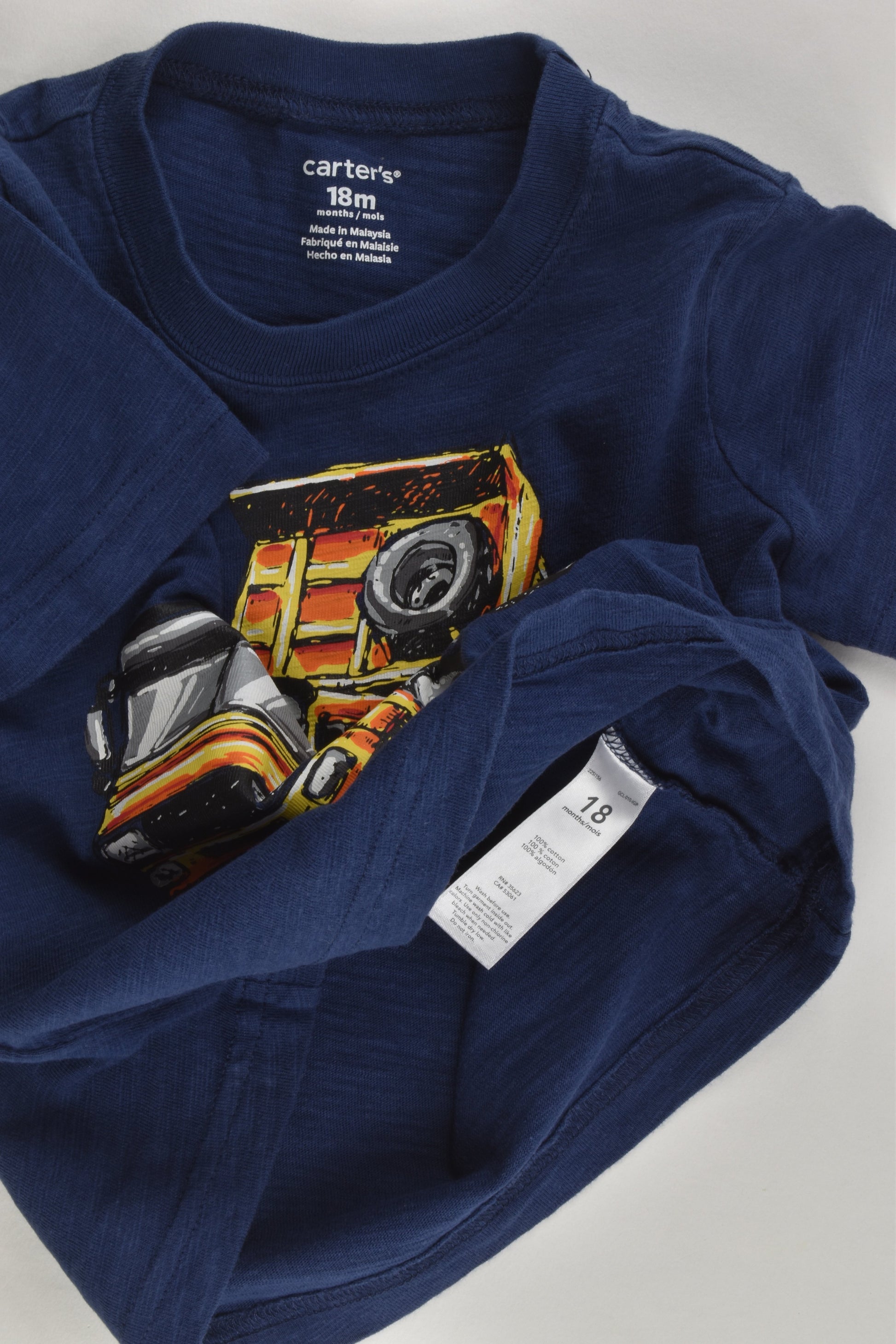 Carter's Size 1 (18 months) Dump Truck T-shirt