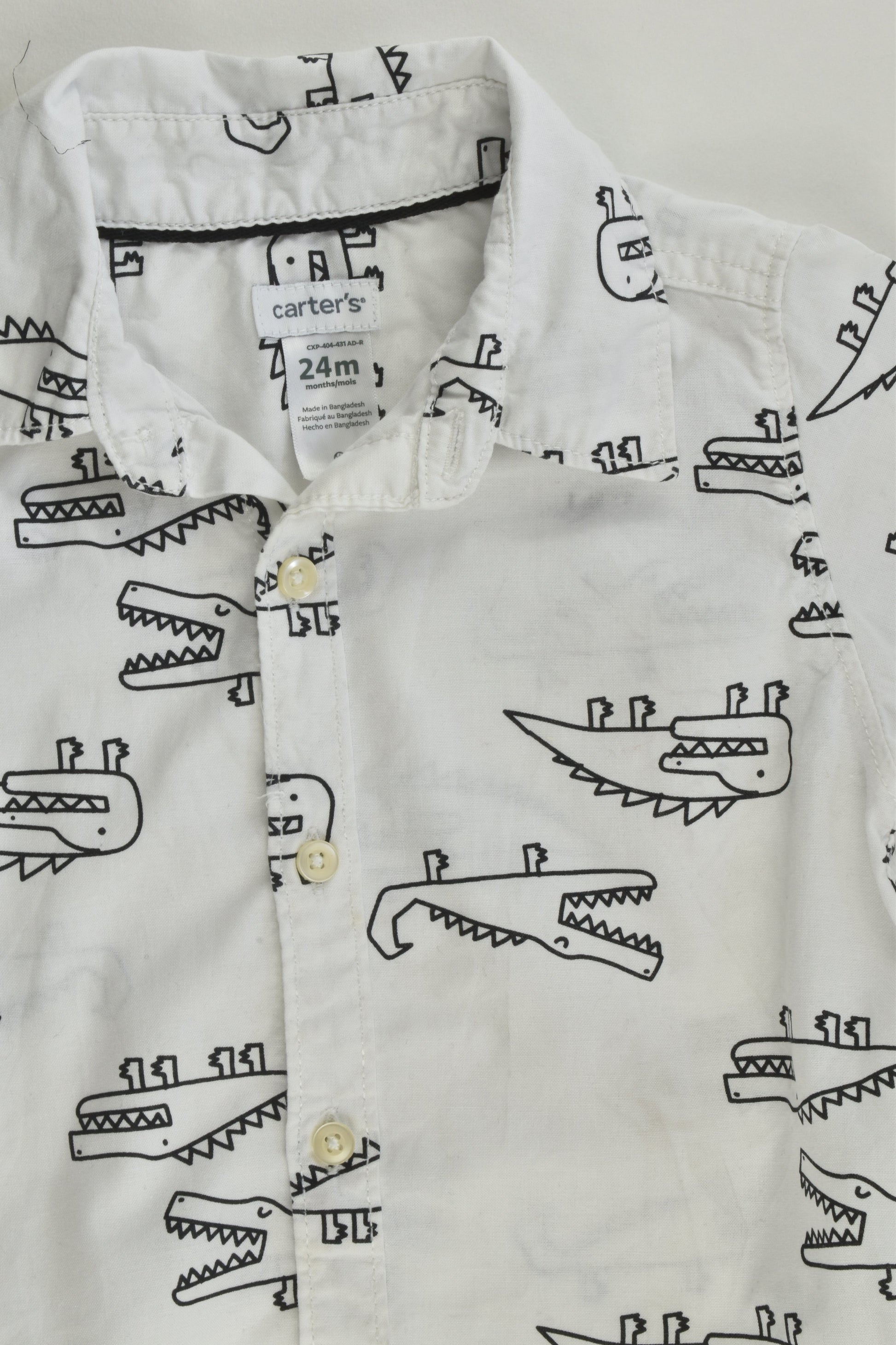 Carter's Size 2 (24 months) Crocodile Shirt