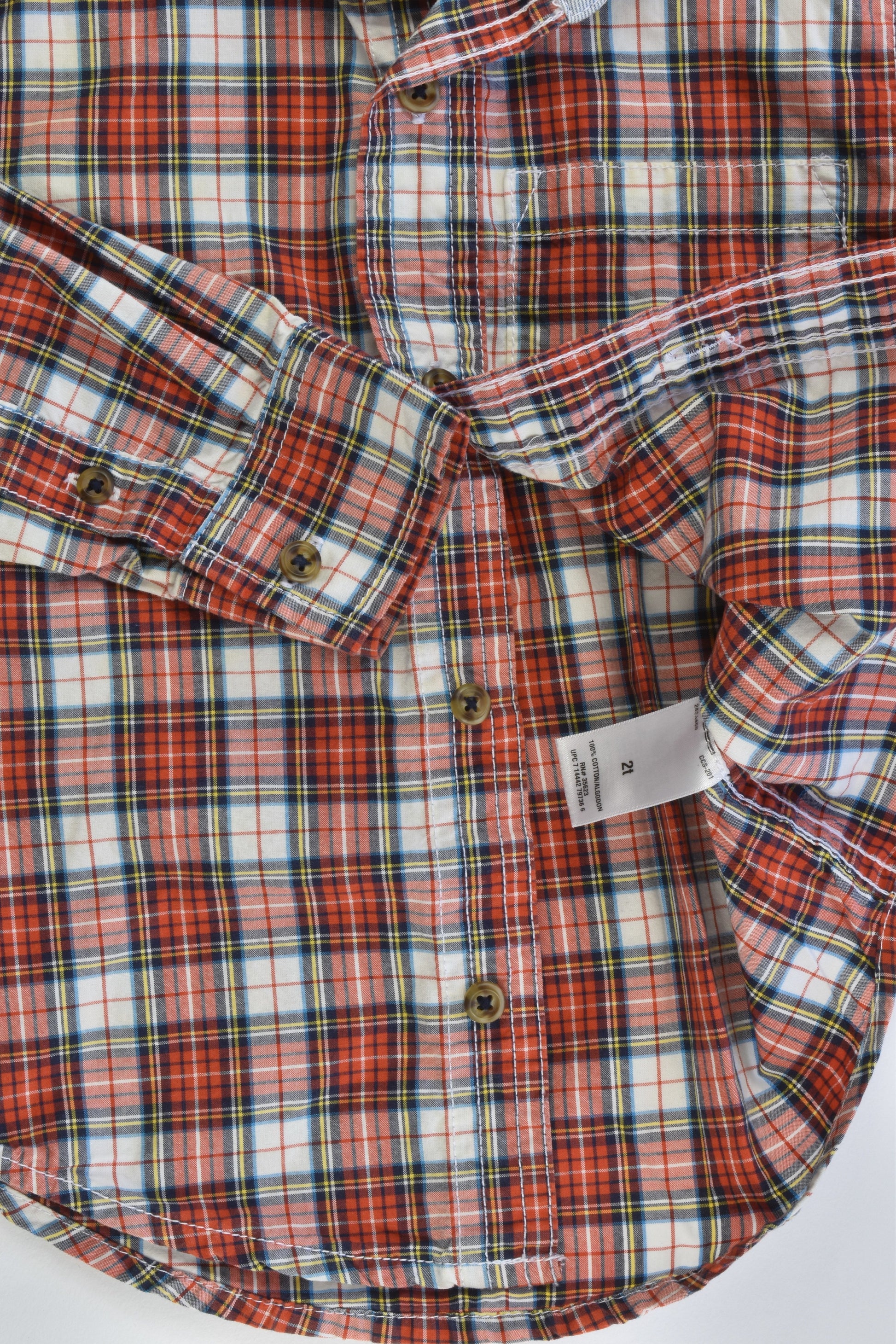 Carter's Size 2 Checked Collared Shirt